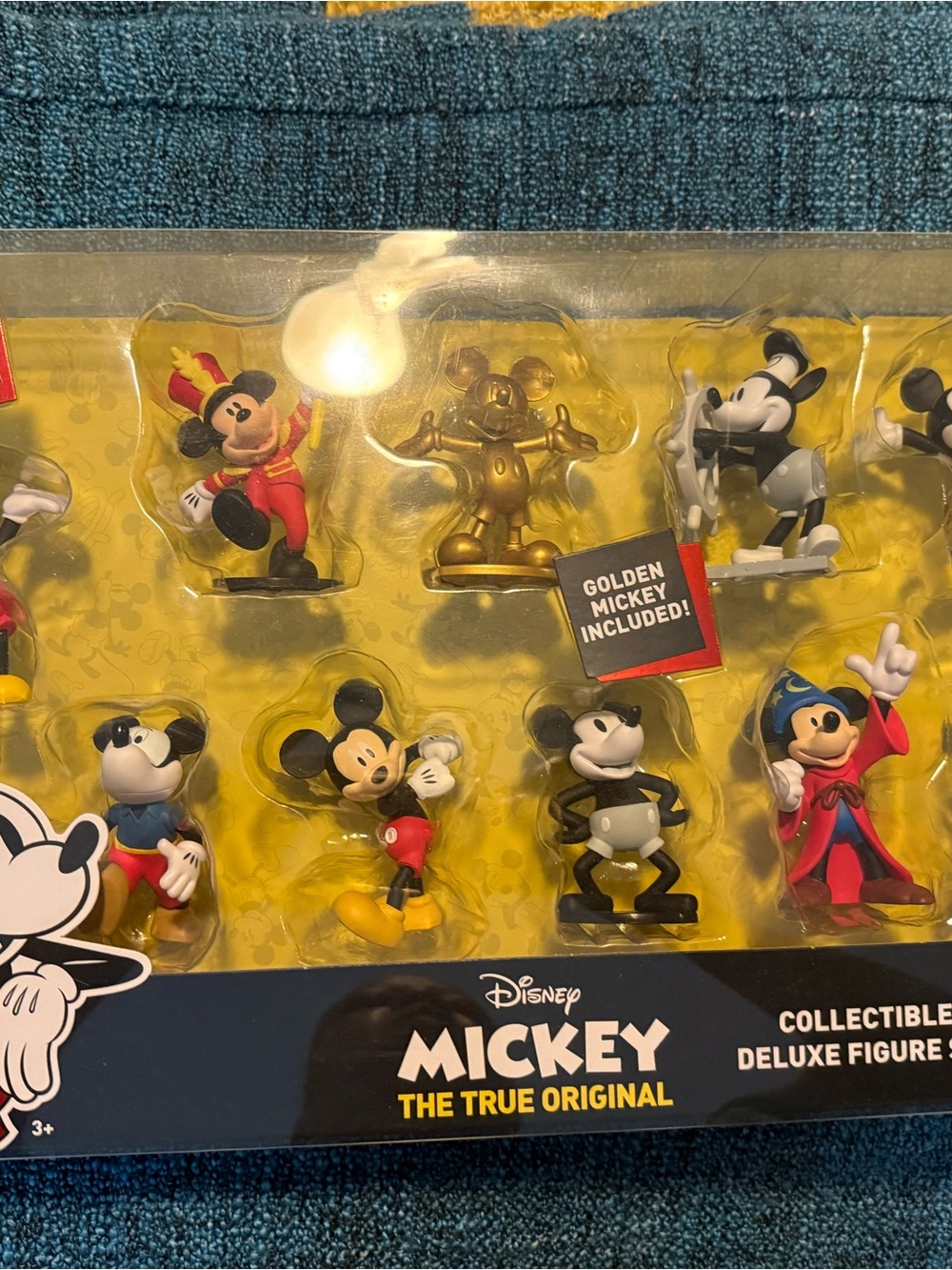 Disney Mickey Collectible Figure Set - Yellow, Gold, Red, Black